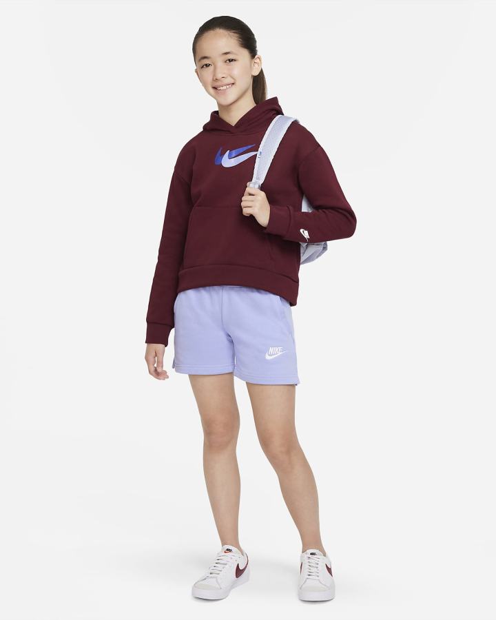 Nike Sportswear Kids Fleece Za Djevojčice Majica S Kapuljačom Bijele | HR-67231ODLH