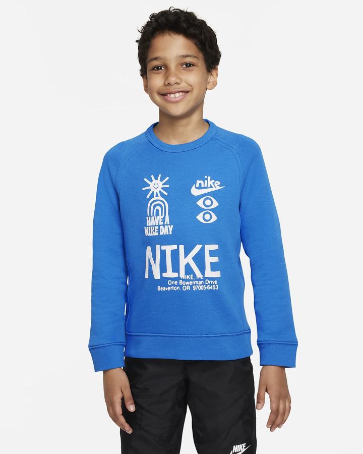 Nike Sportswear Kids French Terry Za Dječake Dukserice Bijele Crne | HR-02364CNPQ