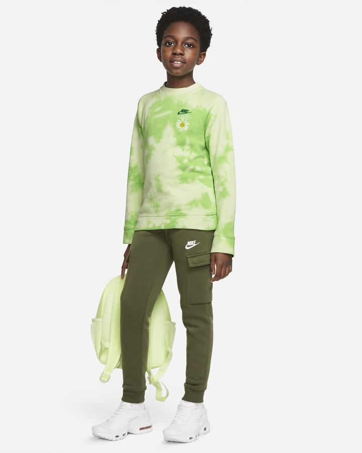 Nike Sportswear Kids French Terry Za Dječake Dukserice Zelene Narančaste | HR-92584JHNU