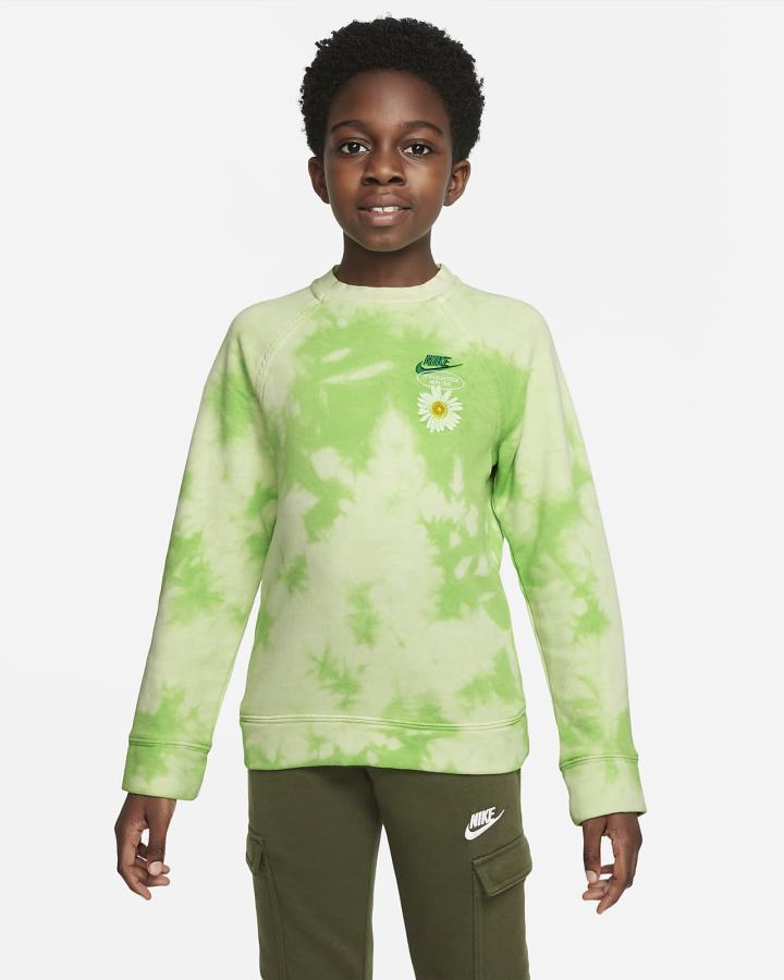 Nike Sportswear Kids French Terry Za Dječake Dukserice Zelene Narančaste | HR-92584JHNU