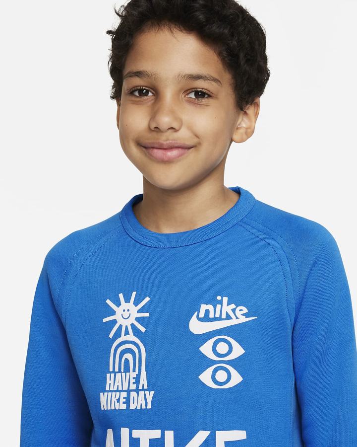 Nike Sportswear Kids French Terry Za Dječake Dukserice Svijetlo Plave Bijele | HR-92637XJOP