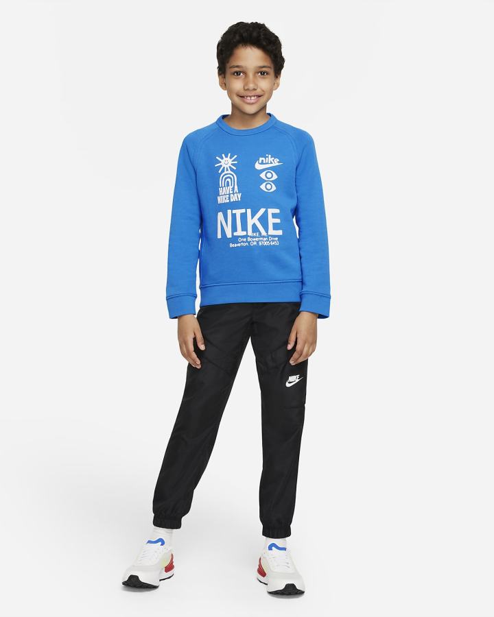 Nike Sportswear Kids French Terry Za Dječake Dukserice Svijetlo Plave Bijele | HR-92637XJOP