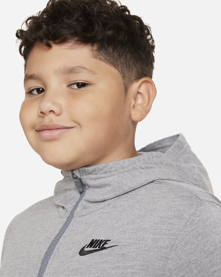 Nike Sportswear Kids Full-Zip (Extended Size) Za Dječake Majica S Kapuljačom Tamno Sive Crne | HR-21835VYPG