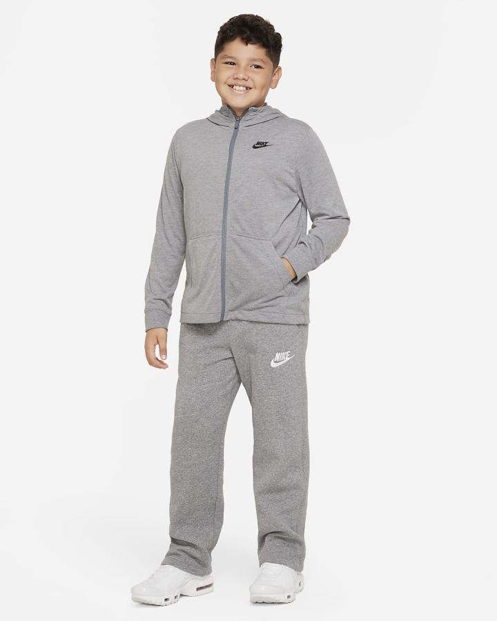 Nike Sportswear Kids Full-Zip (Extended Size) Za Dječake Majica S Kapuljačom Tamno Sive Crne | HR-21835VYPG