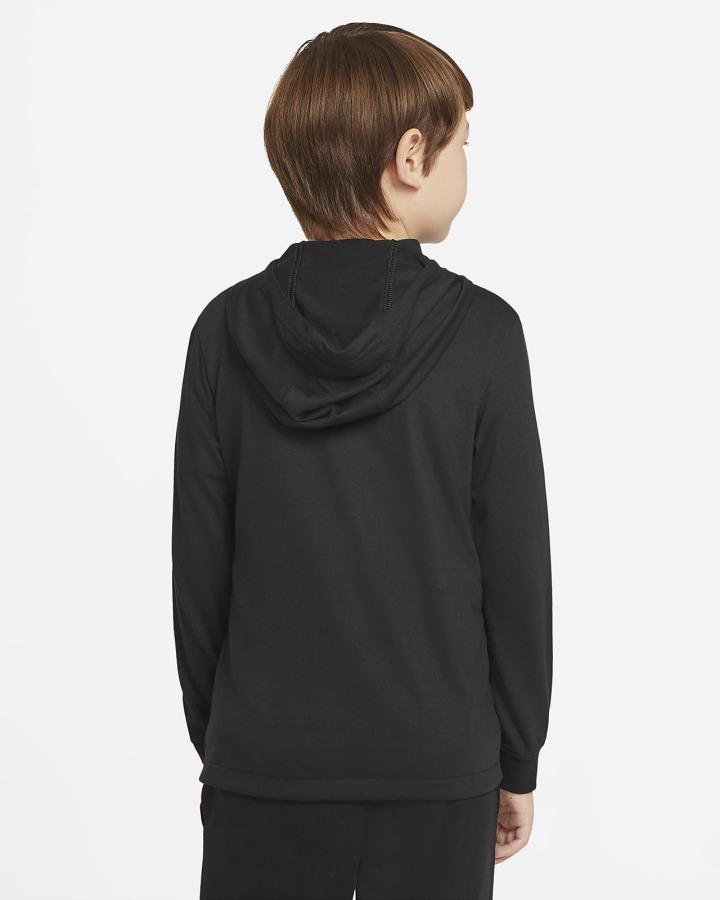 Nike Sportswear Kids Full-Zip (Extended Size) Za Dječake Majica S Kapuljačom Crne Bijele | HR-85730JTIU