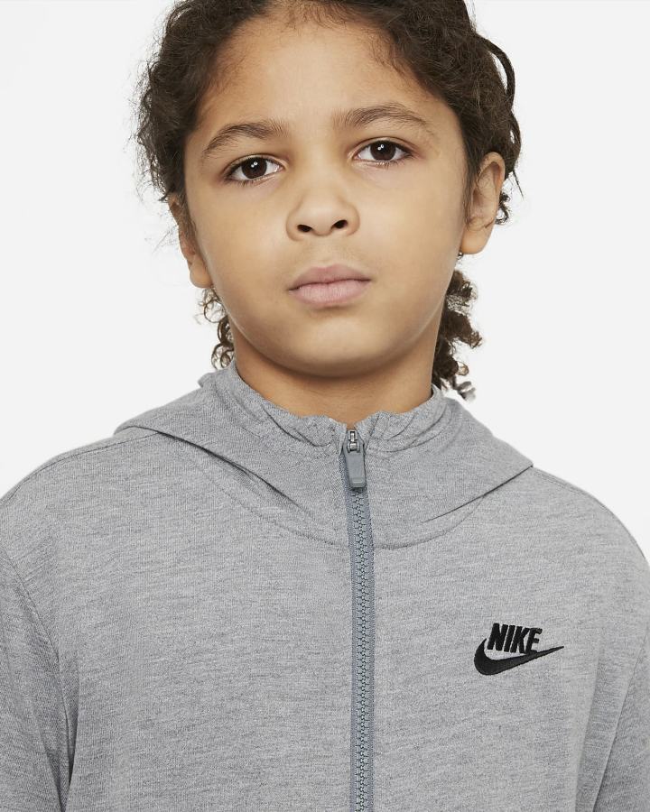 Nike Sportswear Kids Full-Zip (Extended Size) Za Dječake Majica S Kapuljačom Tamno Sive Crne | HR-90723MGBT