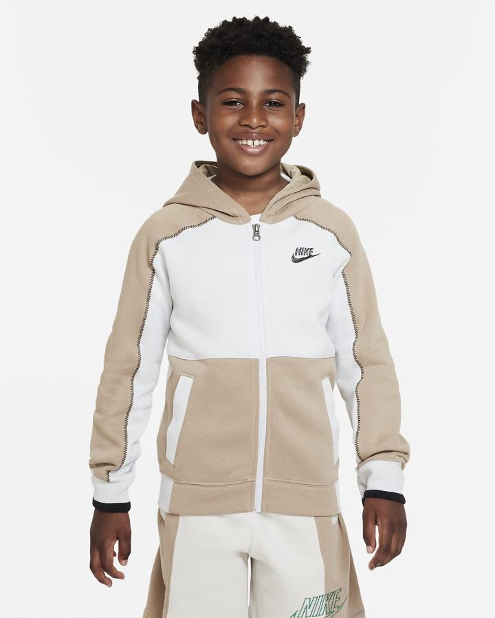 Nike Sportswear Kids Full-Zip Za Dječake Majica S Kapuljačom Kaki Boja Crne | HR-87295GDIL