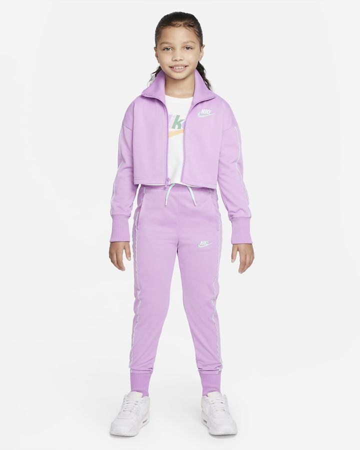 Nike Sportswear Kids High-Waisted Tracksuit Za Djevojčice Trenirke Ljubičaste Menta Menta | HR-05741OEXD