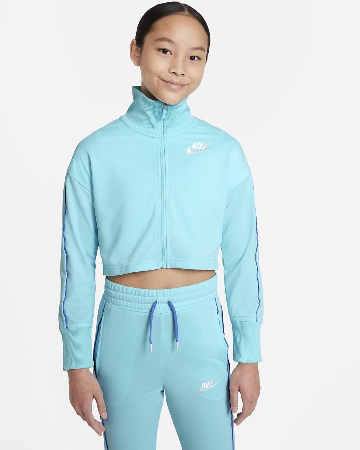 Nike Sportswear Kids High-Waisted Tracksuit Za Djevojčice Trenirke Bijele | HR-26319KRTV