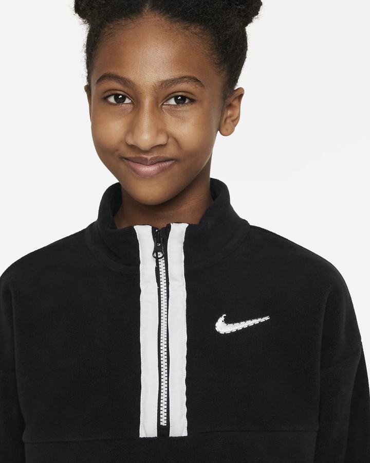 Nike Sportswear Kids Long-Sleeve Top Za Djevojčice Košulje Crne Bijele | HR-50912ZAKW