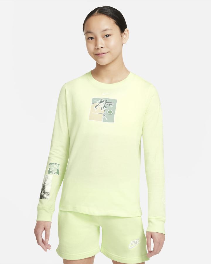 Nike Sportswear Kids Long-Sleeve Za Djevojčice Majice Svijetlo Zelene | HR-24571PEJT