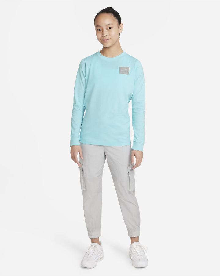 Nike Sportswear Kids Long-Sleeve Za Djevojčice Majice Plave | HR-36597TJSI