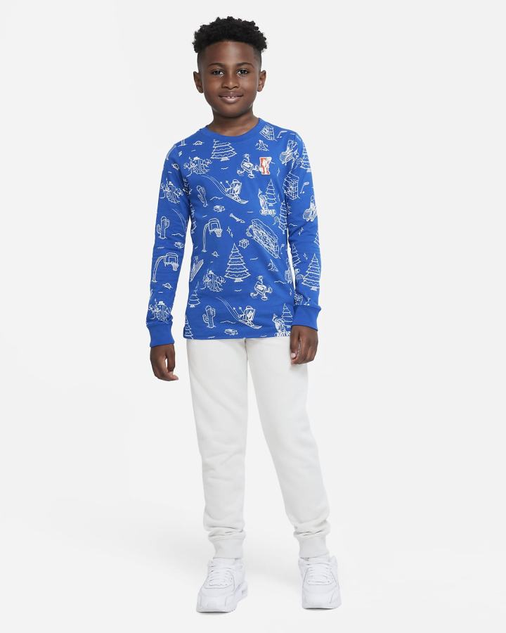 Nike Sportswear Kids Long-Sleeve Za Djevojčice Majice Plave | HR-60124EFIU