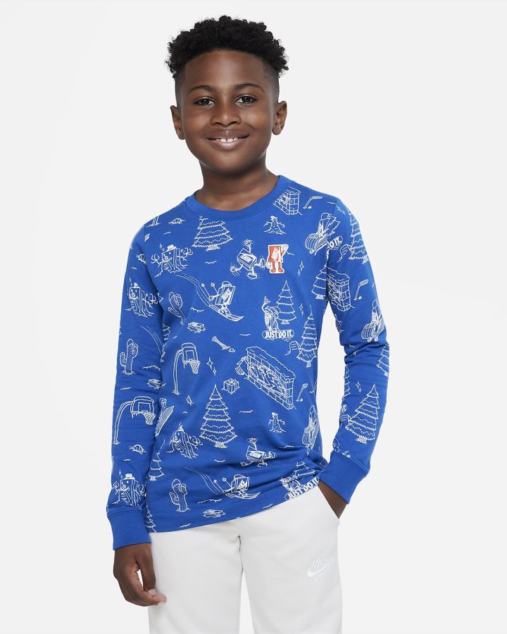 Nike Sportswear Kids Long-Sleeve Za Dječake Majice Plave | HR-26438NFCA