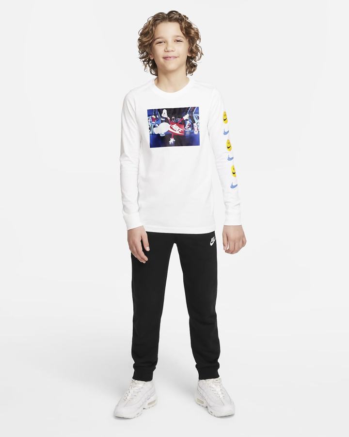 Nike Sportswear Kids Long-Sleeve Za Dječake Majice Bijele | HR-39084IXJH