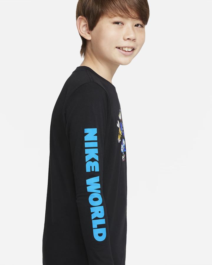 Nike Sportswear Kids Long-Sleeve Za Dječake Majice Crne | HR-64912RIXA