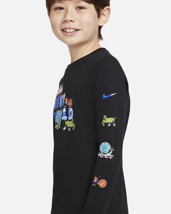 Nike Sportswear Kids Long-Sleeve Za Dječake Majice Crne | HR-64912RIXA