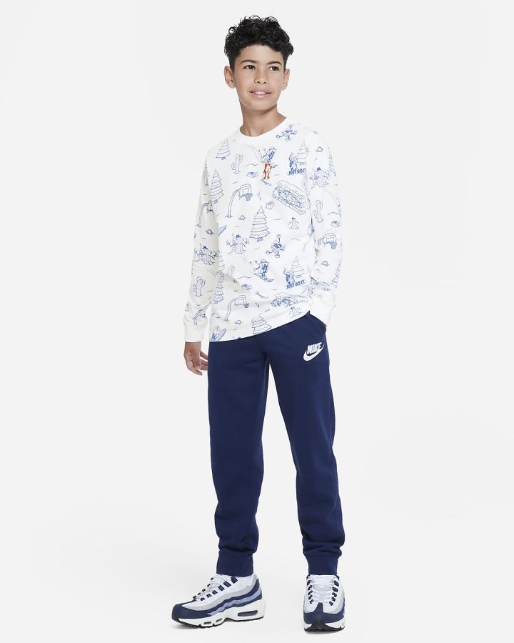 Nike Sportswear Kids Long-Sleeve Za Dječake Majice Bijele | HR-82751WUIT