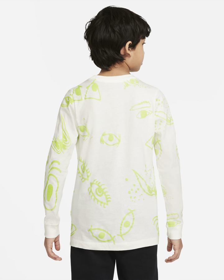 Nike Sportswear Kids Long-Sleeve Za Dječake Majice Bijele | HR-89671LHPI