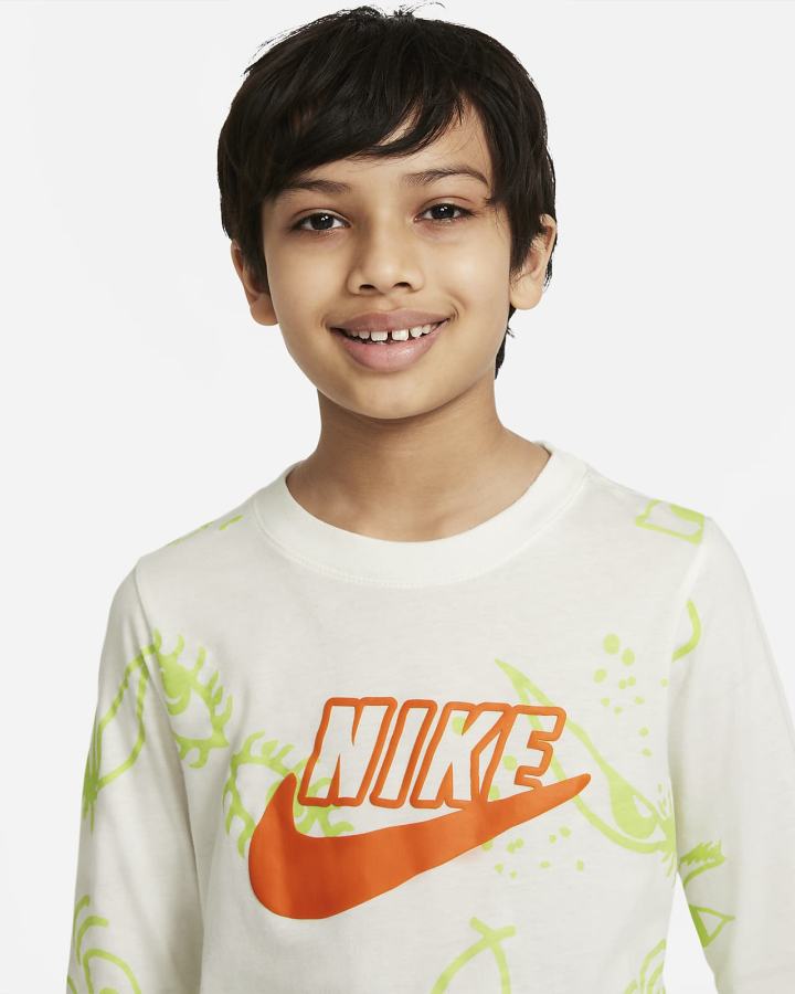 Nike Sportswear Kids Long-Sleeve Za Dječake Majice Bijele | HR-89671LHPI