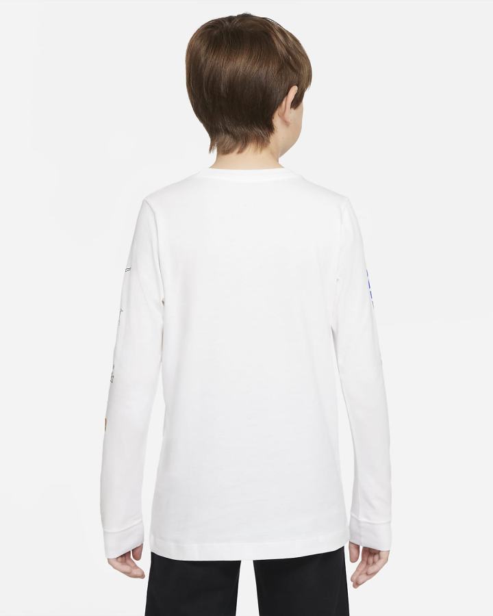 Nike Sportswear Kids Long-Sleeve Za Dječake Majice Bijele | HR-90432NGEC