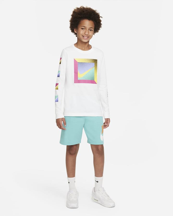 Nike Sportswear Kids Long-Sleeve Za Dječake Majice Bijele | HR-98165CKRY