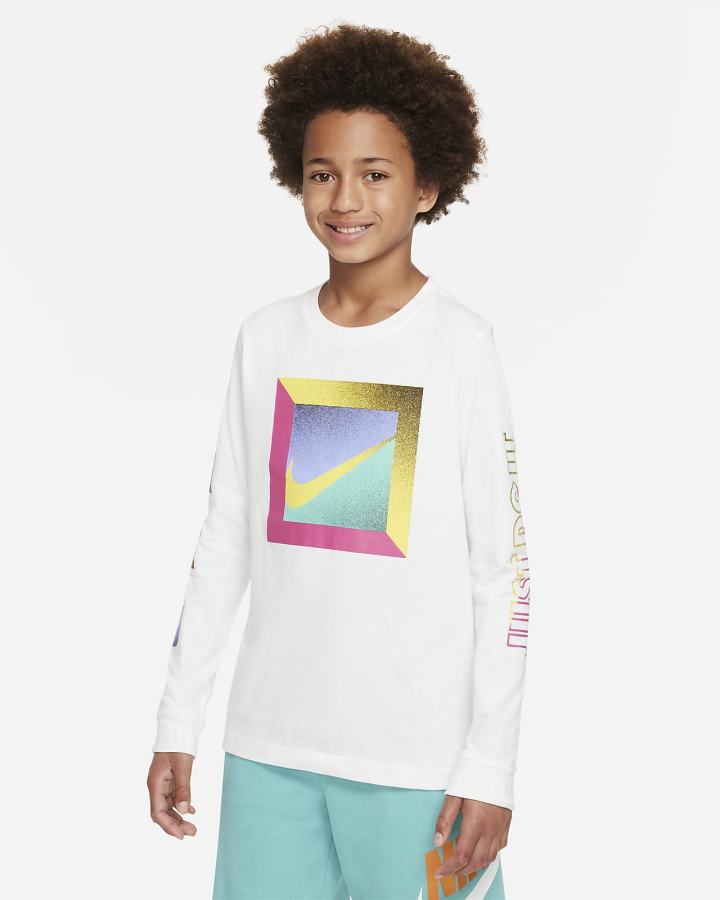 Nike Sportswear Kids Long-Sleeve Za Dječake Majice Bijele | HR-98165CKRY