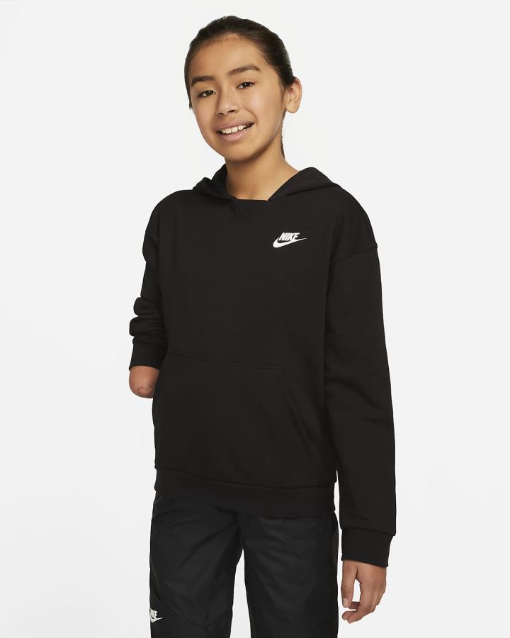 Nike Sportswear Kids Pack Kids Fleece Za Djevojčice Majica S Kapuljačom Crne Bijele | HR-73062BPML