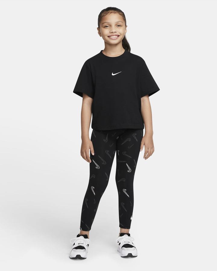 Nike Sportswear Kids Printed Dance Za Djevojčice Tajice Crne | HR-45293QVLP