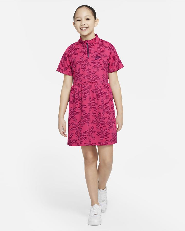 Nike Sportswear Kids Printed Short-Sleeve Za Djevojčice Haljine Roze | HR-37521HNOS