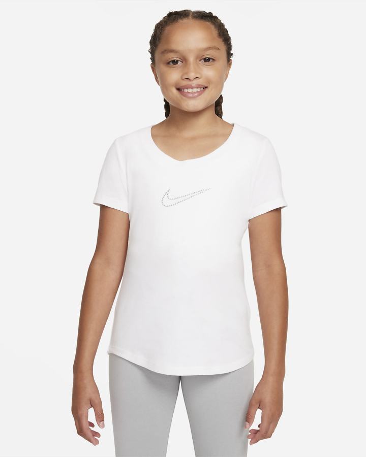 Nike Sportswear Kids Scoop-Neck Za Djevojčice Majice Bijele | HR-68297NRAX