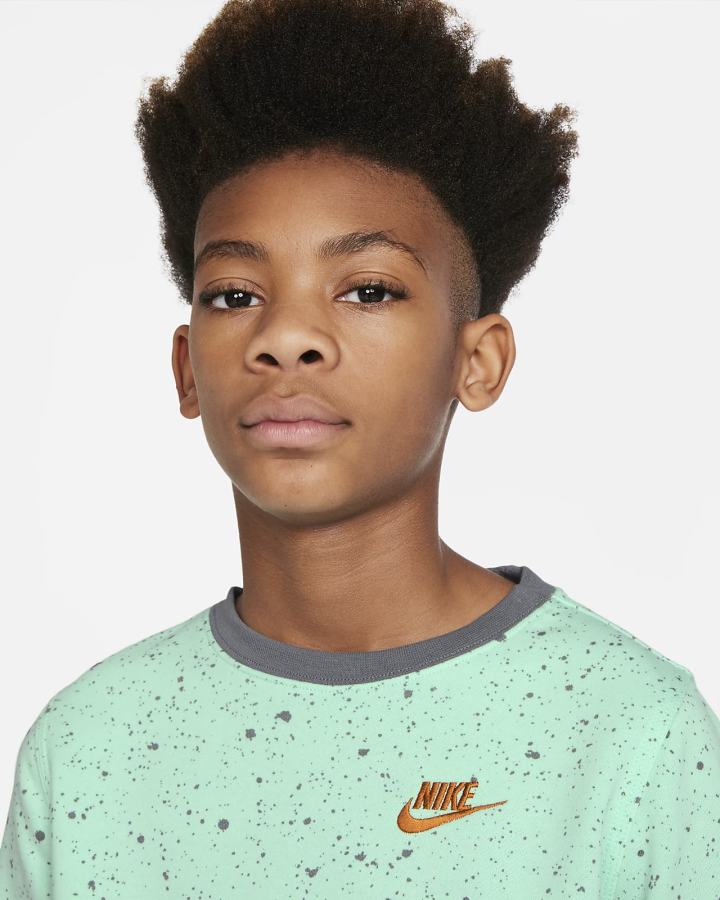 Nike Sportswear Kids Seasonal Printed Top Za Dječake Dukserice Menta Sive Tamno Žute | HR-71862TJBZ