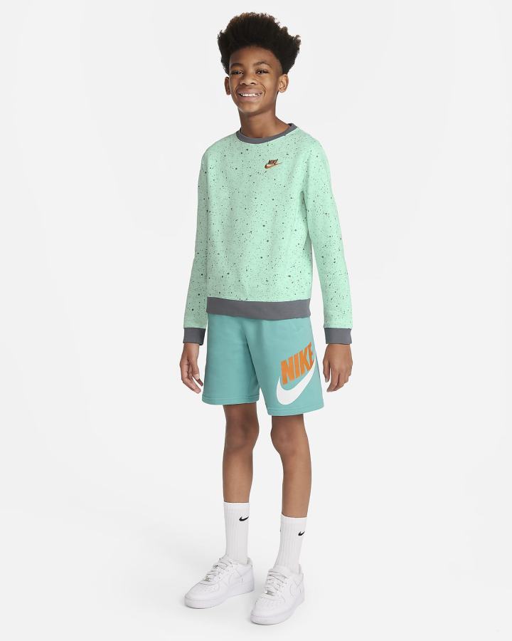 Nike Sportswear Kids Seasonal Printed Top Za Dječake Dukserice Menta Sive Tamno Žute | HR-71862TJBZ