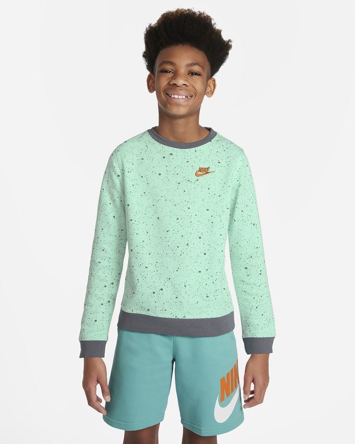 Nike Sportswear Kids Seasonal Printed Top Za Dječake Dukserice Menta Sive Tamno Žute | HR-71862TJBZ