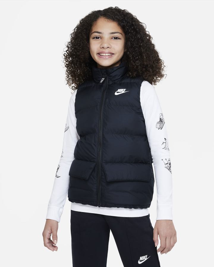 Nike Sportswear Kids Synthetic-Fill Za Dječake Prsluk Crne Bijele | HR-71059ZEDM