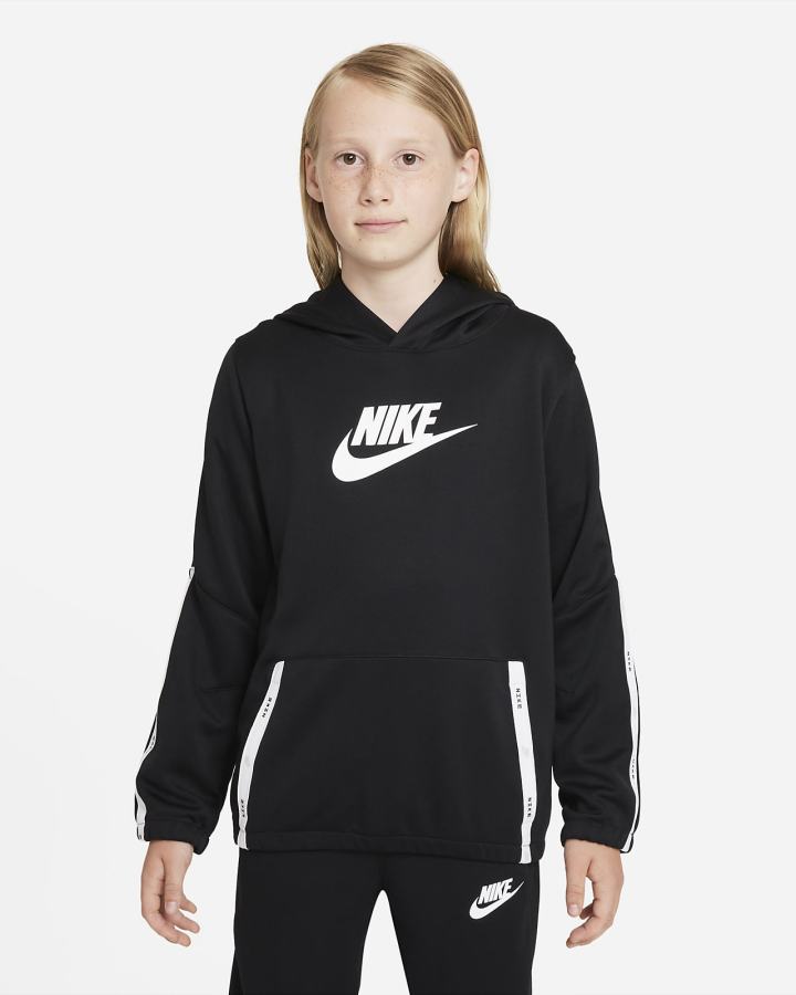 Nike Sportswear Kids Tracksuit Za Djevojčice Trenirke Crne Bijele | HR-28534DNKZ