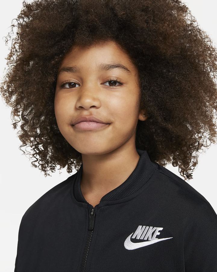 Nike Sportswear Kids Tracksuit Za Djevojčice Trenirke Crne Bijele | HR-29783URQN