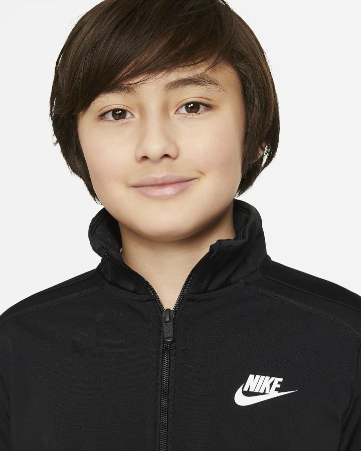 Nike Sportswear Kids Tracksuit Za Djevojčice Trenirke Crne Bijele | HR-83967RKHL