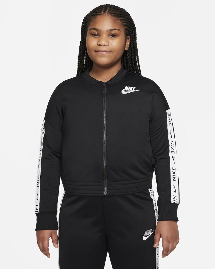 Nike Sportswear Kids Tracksuit Za Djevojčice Trenirke Crne Bijele | HR-96213TWER