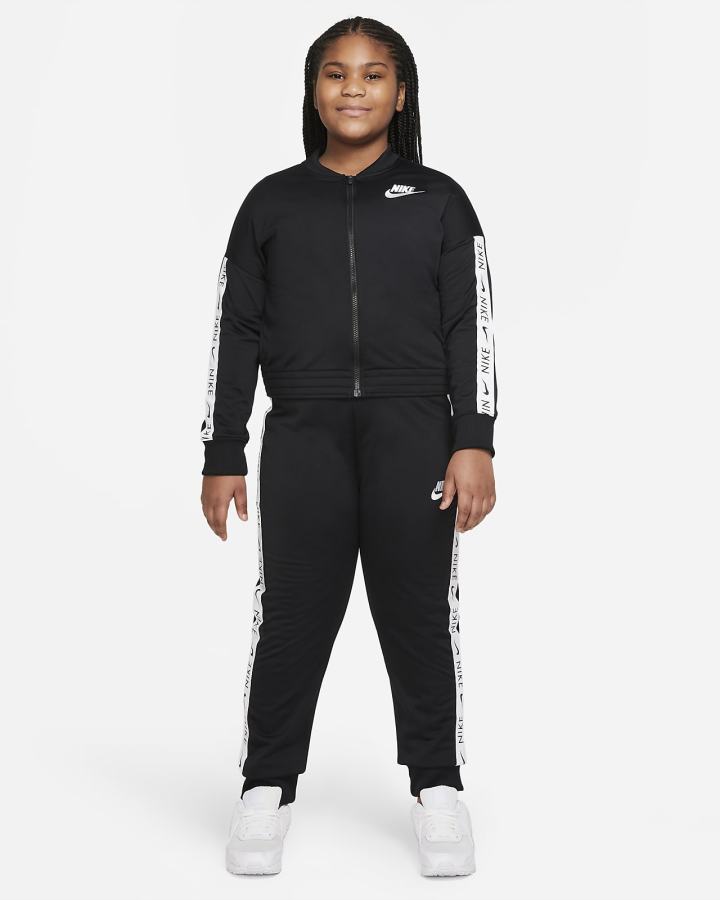 Nike Sportswear Kids Tracksuit Za Djevojčice Trenirke Crne Bijele | HR-96213TWER