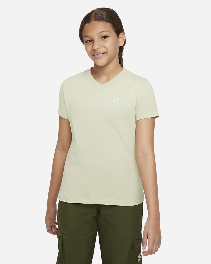 Nike Sportswear Kids V-Neck Za Djevojčice Majice Crne | HR-06349QOFJ