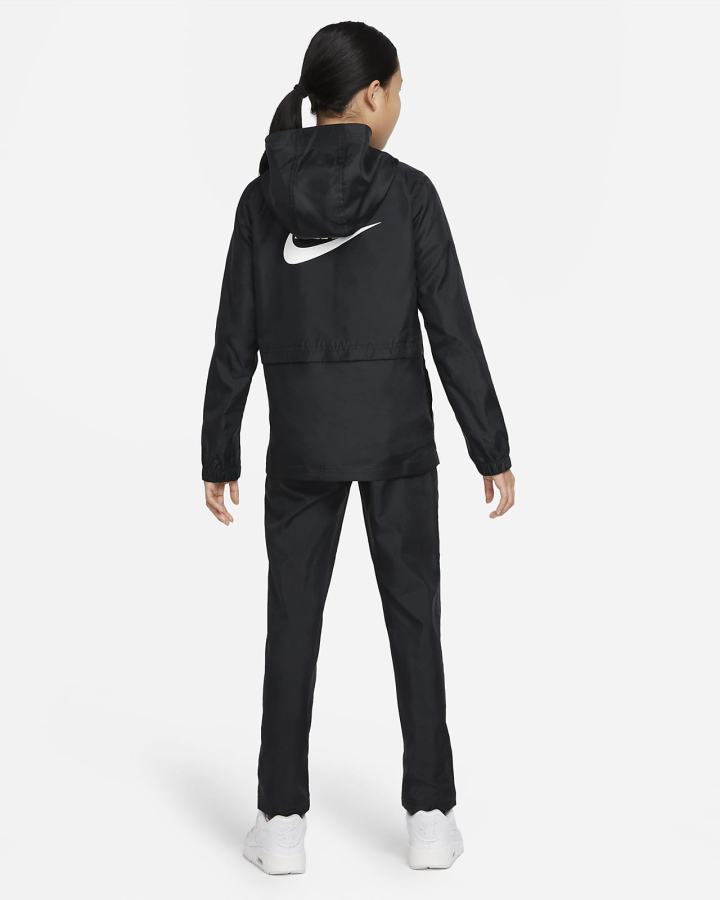 Nike Sportswear Kids Woven Tracksuit Za Djevojčice Trenirke Crne Bijele | HR-89205JLPE