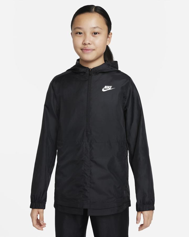 Nike Sportswear Kids Woven Tracksuit Za Djevojčice Trenirke Crne Bijele | HR-89205JLPE