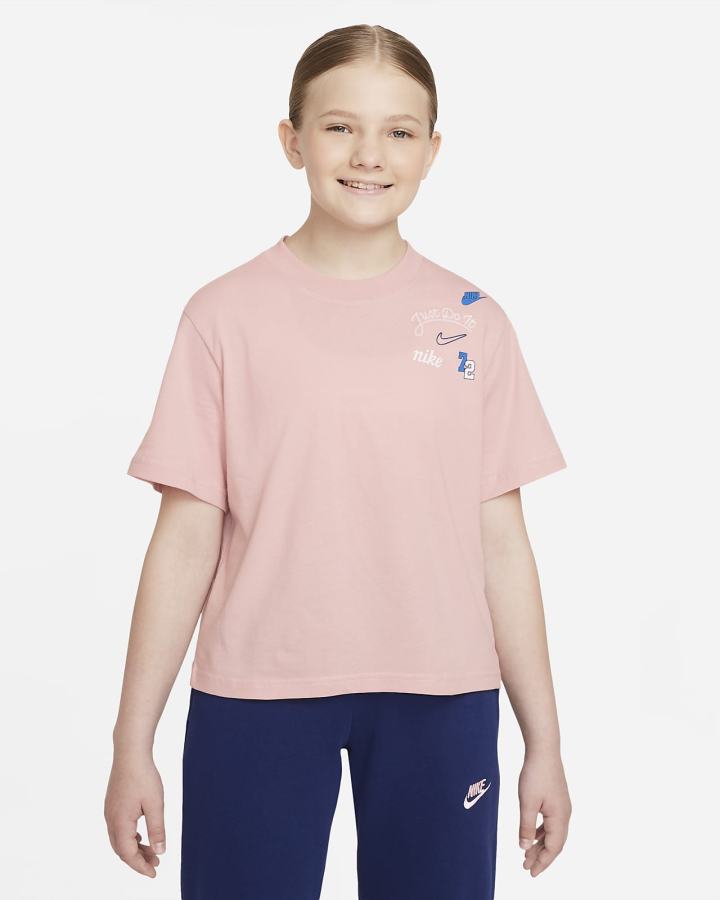 Nike Sportswear Kids Za Djevojčice Majice Tamnoplave Roze | HR-50697PYOX