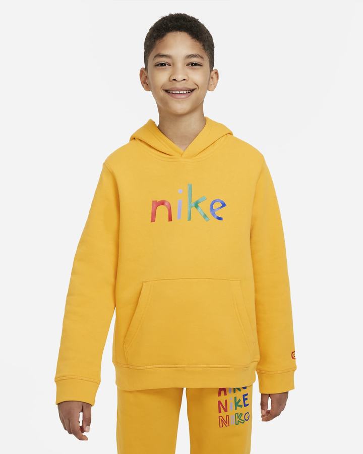 Nike Sportswear Kids Za Dječake Majica S Kapuljačom Žute Crvene | HR-02948DOBY