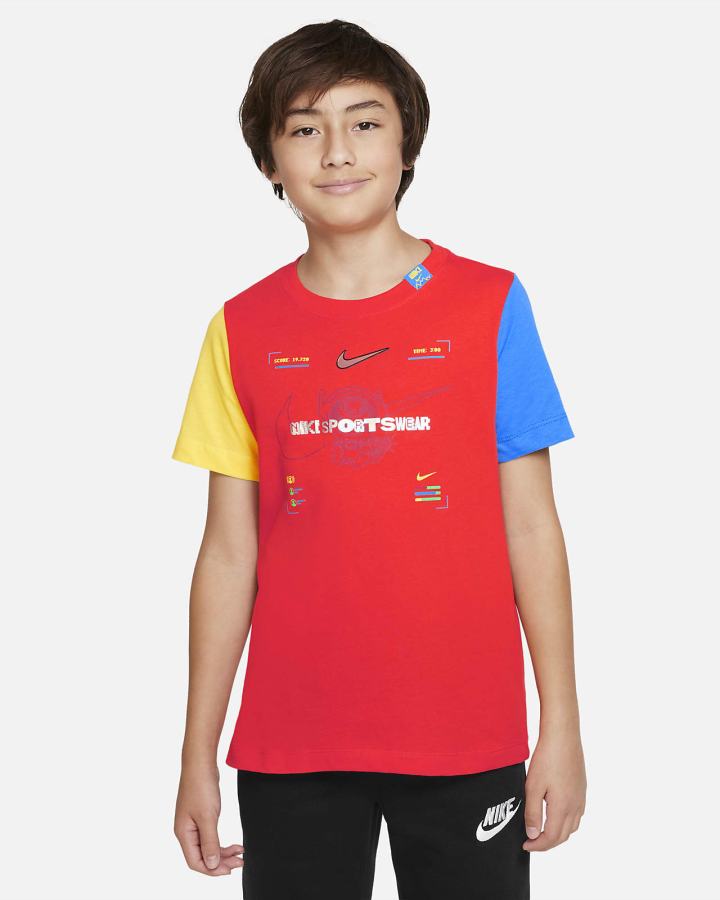 Nike Sportswear Kids Za Dječake Majice Crvene Žute Svijetlo Plave | HR-58734OQXP