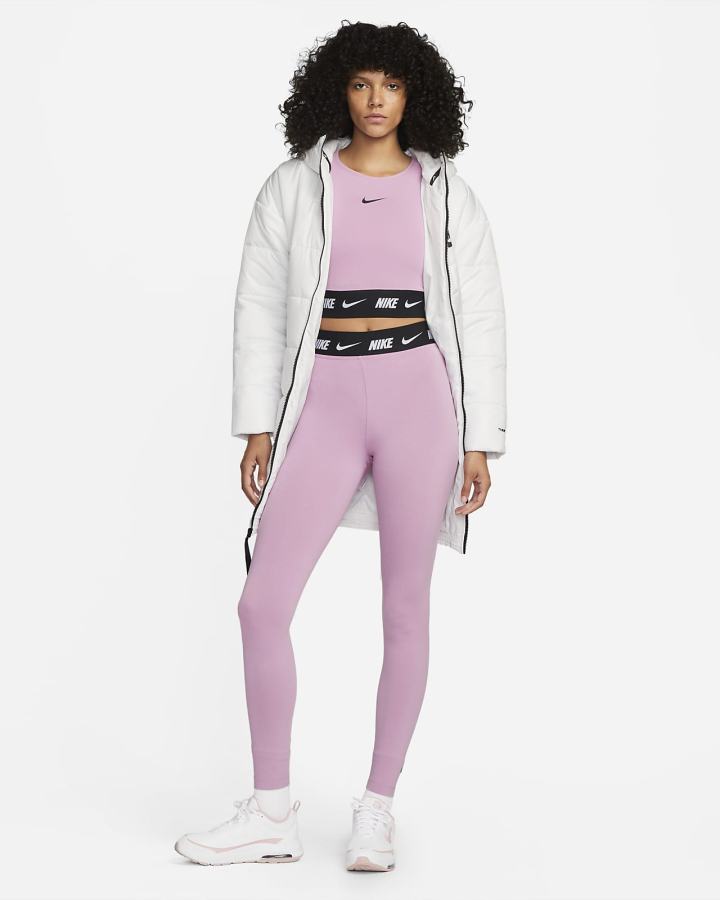 Nike Sportswear Long-Sleeve Crop Top Ženske Košulje Ljubičaste Crne | HR-64839UQYW