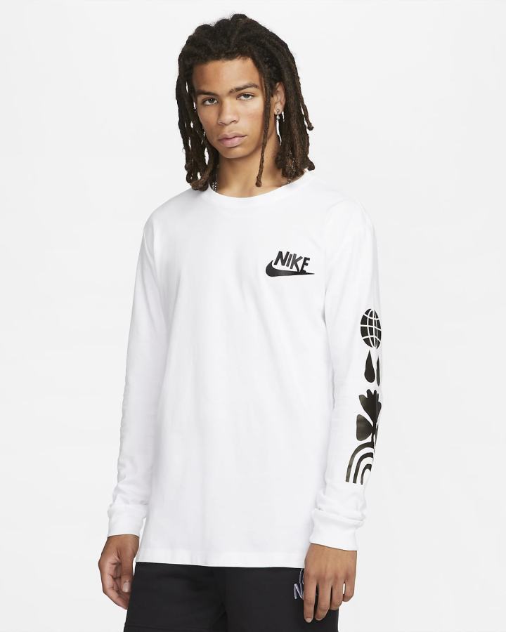 Nike Sportswear Long-Sleeve Muške Majice Bijele | HR-28347NCMP