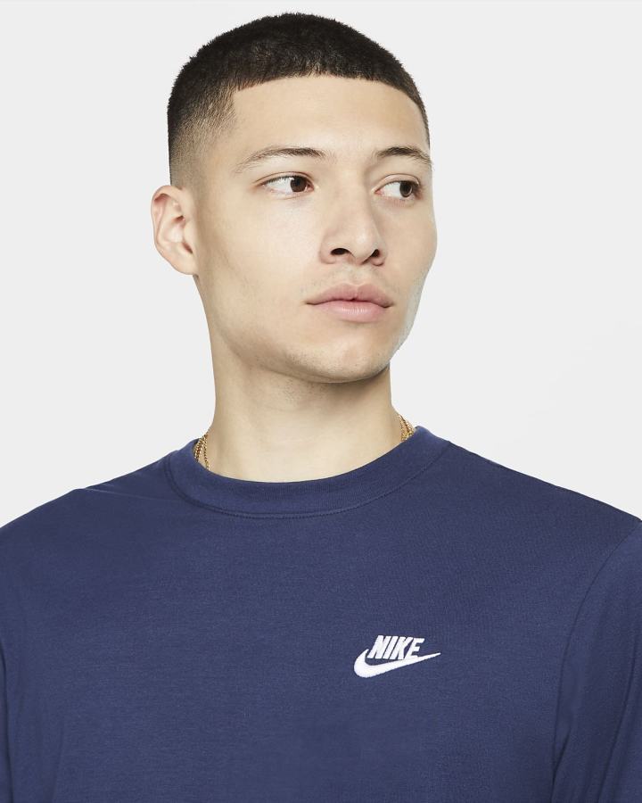 Nike Sportswear Long-Sleeve Muške Majice Tamnoplave Bijele | HR-37920MZGE