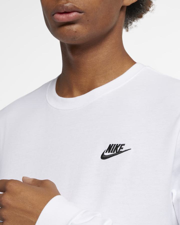 Nike Sportswear Long-Sleeve Muške Majice Bijele Crne | HR-74689PZXF